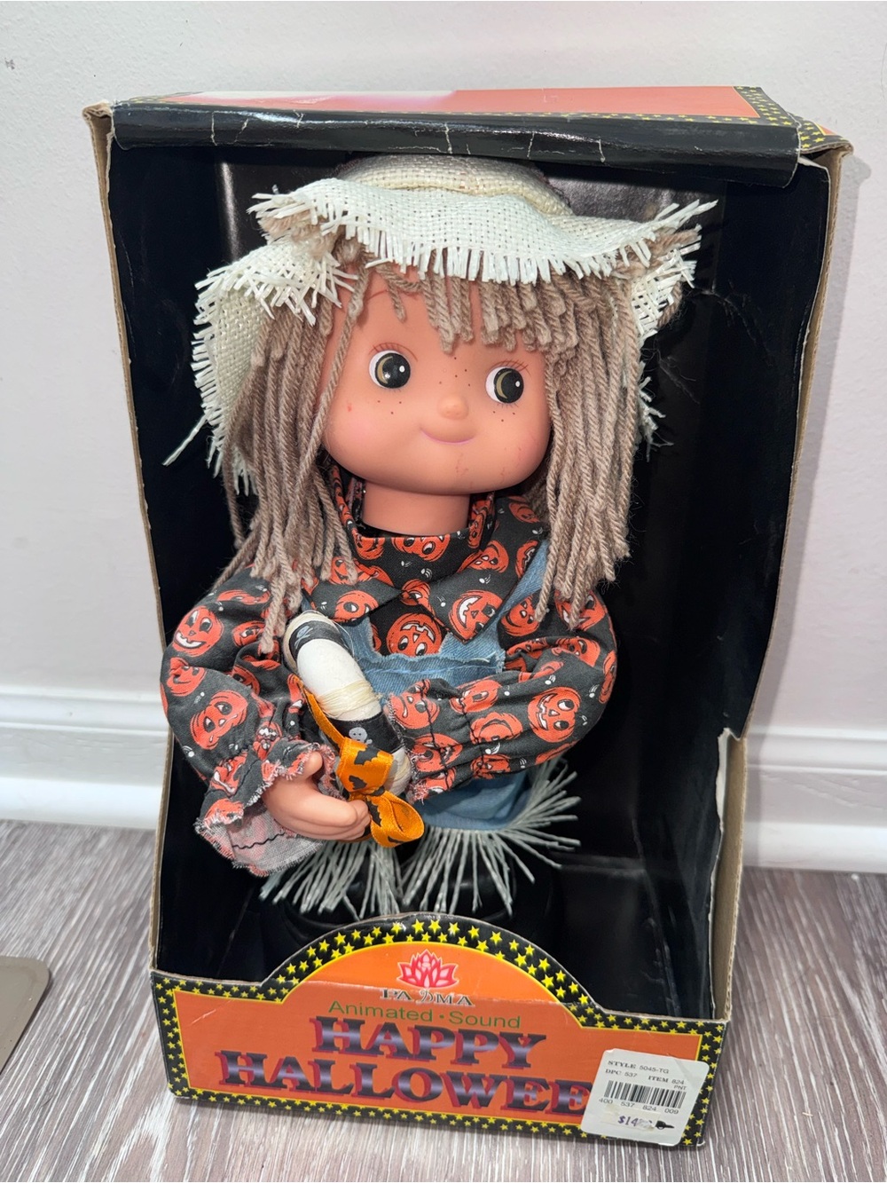 Vintage Halloween Padma Doll Scarecrow